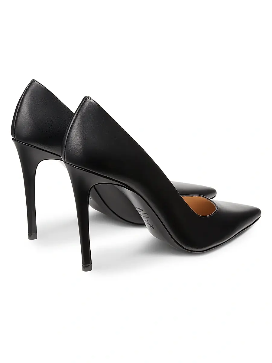 Stuart Weitzman Women's Stuart Power 100MM Leather Pumps | Thumbnail 3 Stuart Weitzman Women's Stuart Power 100MM Leather Pumps | Thumbnail 3