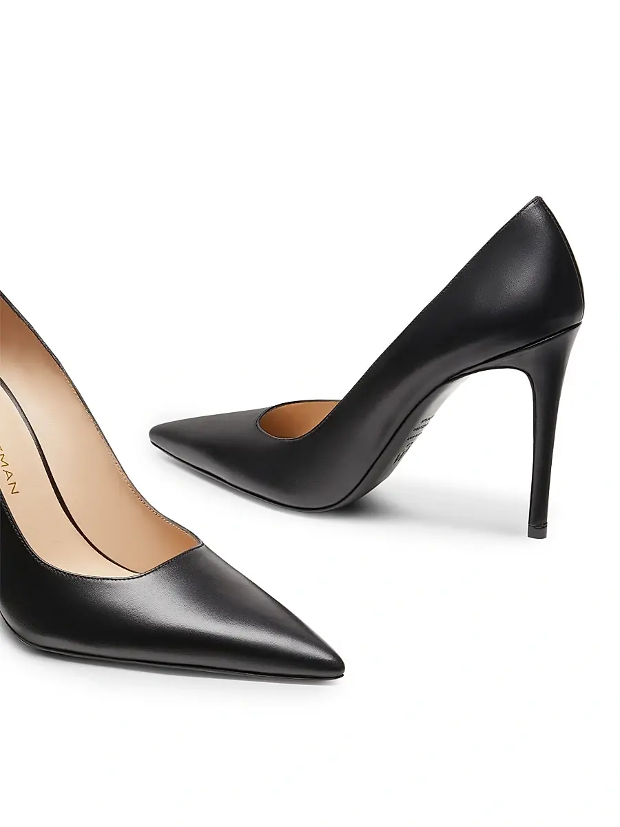 Stuart Weitzman Women's Stuart Power 100MM Leather Pumps | Thumbnail 4 Stuart Weitzman Women's Stuart Power 100MM Leather Pumps | Thumbnail 4