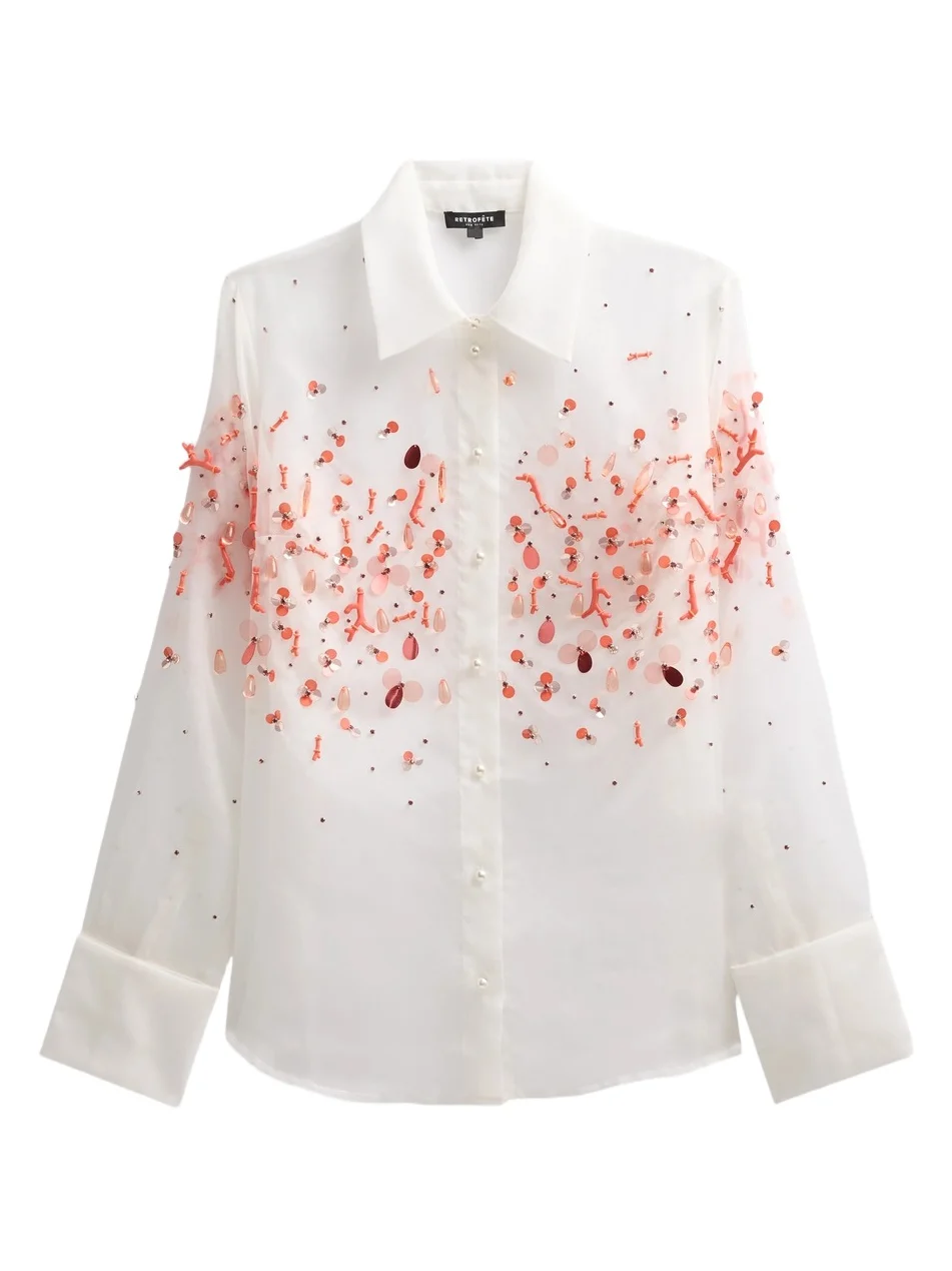 Women's Ivee Embellished Organza Blouse Women's Ivee Embellished Organza Blouse