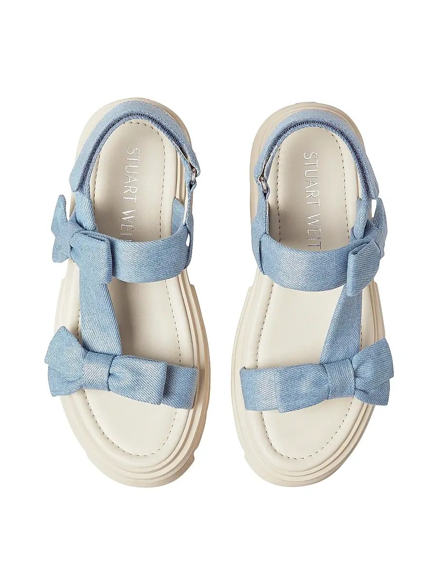 Stuart Weitzman Women's Nolita Metallic Denim Sandals | Thumbnail 4 Stuart Weitzman Women's Nolita Metallic Denim Sandals | Thumbnail 4