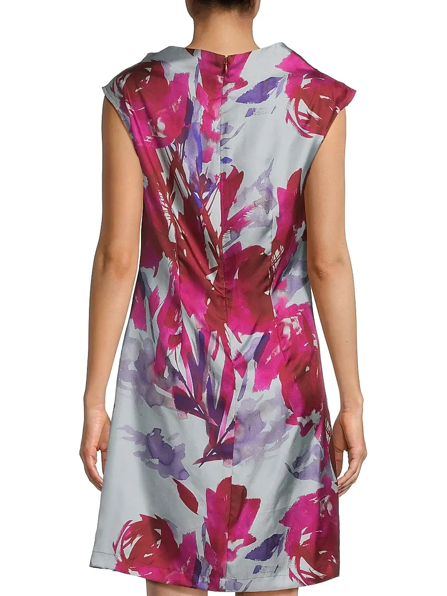 Natori Women's Mira Asymmetric Funnel Neck Minidress | Thumbnail 5 Natori Women's Mira Asymmetric Funnel Neck Minidress | Thumbnail 5