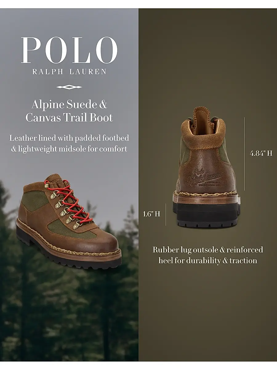 Polo Ralph Lauren Men's Alpine Waxed Suede Boots | Thumbnail 6 Polo Ralph Lauren Men's Alpine Waxed Suede Boots | Thumbnail 6