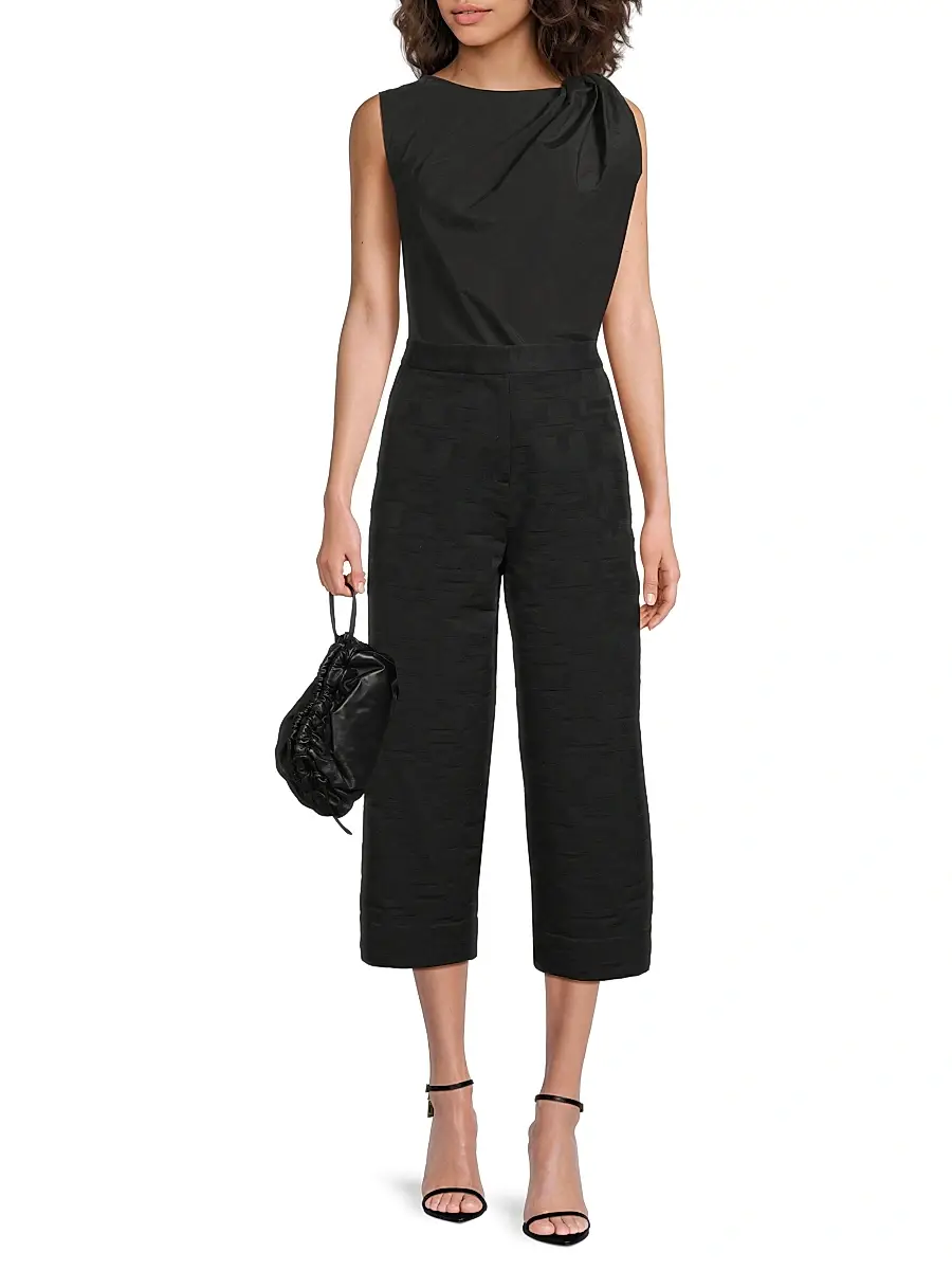 Natori Women's Jacquard Wide-Leg Crop Pants | Thumbnail 2 Natori Women's Jacquard Wide-Leg Crop Pants | Thumbnail 2