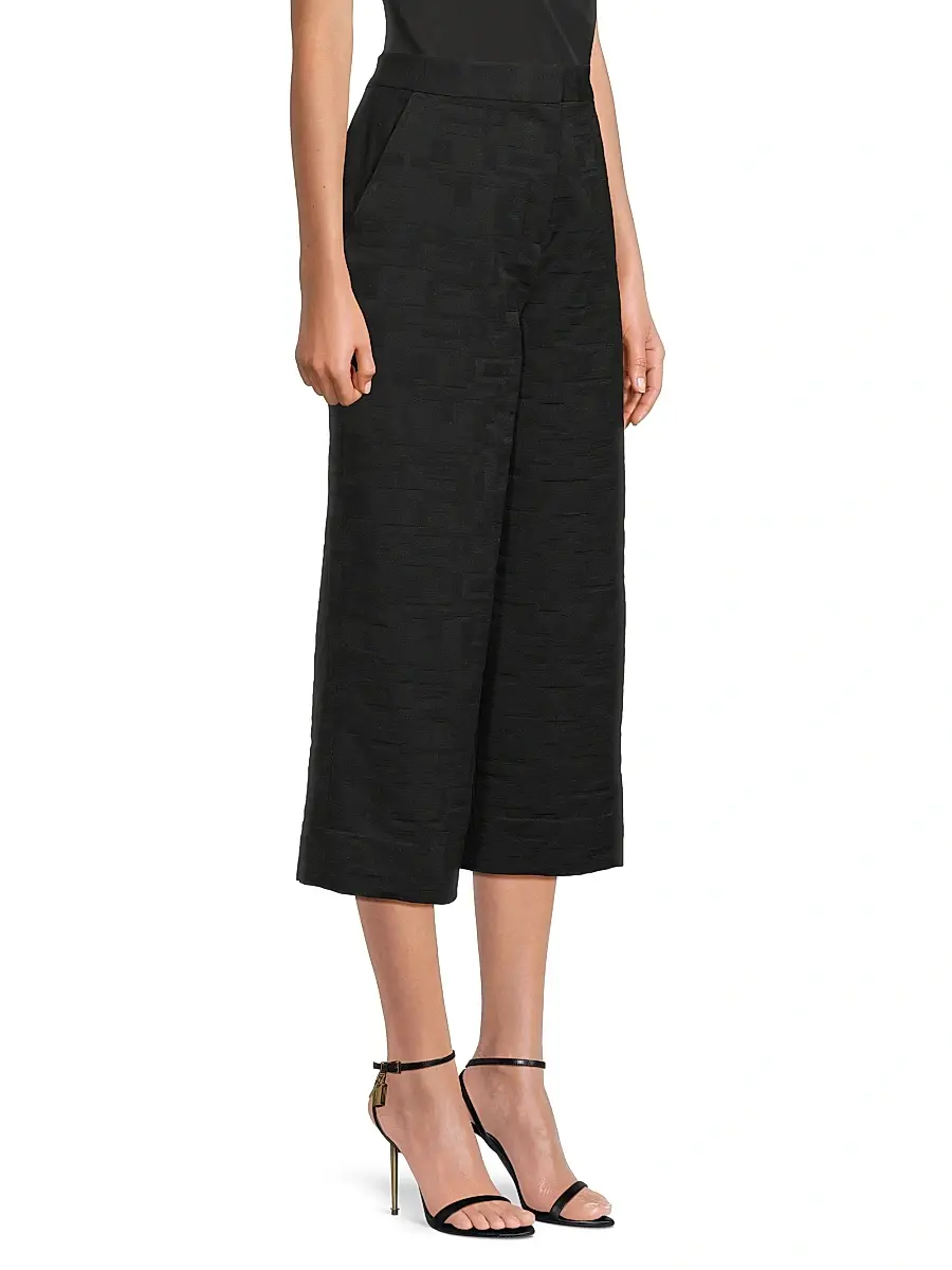 Natori Women's Jacquard Wide-Leg Crop Pants | Thumbnail 4 Natori Women's Jacquard Wide-Leg Crop Pants | Thumbnail 4