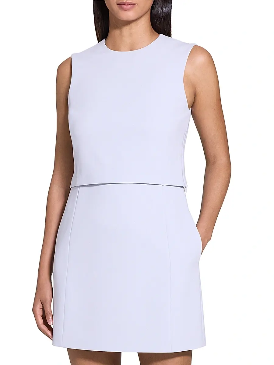Theory Women's Sculpted Sleeveless Minidress | Thumbnail 3 Theory Women's Sculpted Sleeveless Minidress | Thumbnail 3