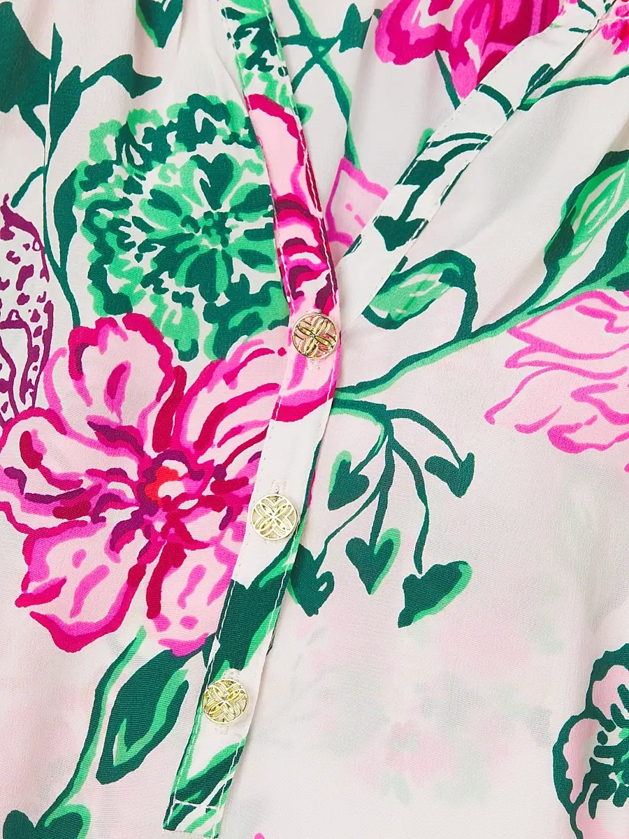 Lilly Pulitzer Women's Elsa Floral Silk Top | Thumbnail 6 Lilly Pulitzer Women's Elsa Floral Silk Top | Thumbnail 6