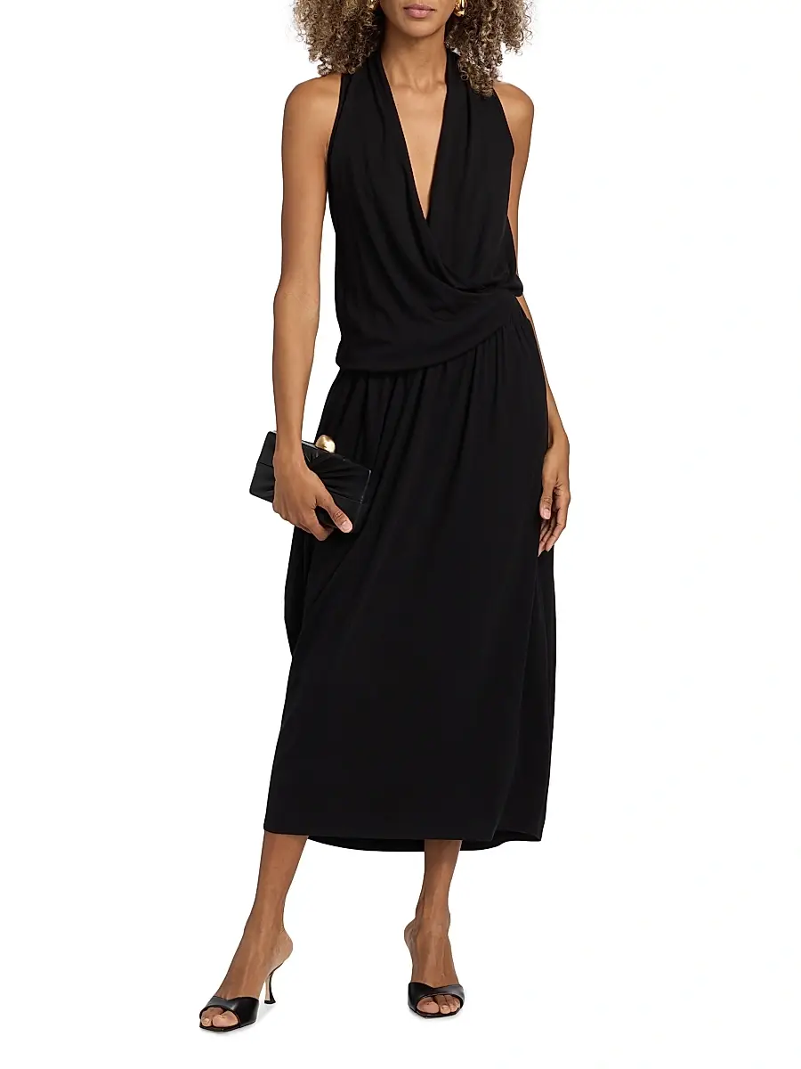 Ramy Brook Women's Jenny Cotton-Blend Draped Top | Thumbnail 2