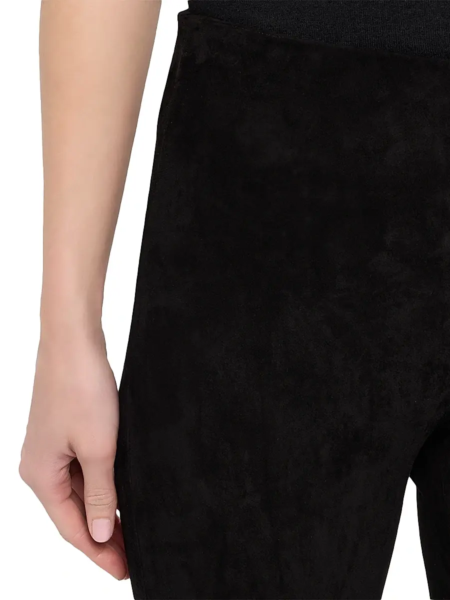 Alice + Olivia Women's Lennox Suede Mid-Rise Leggings | Thumbnail 5 Alice + Olivia Women's Lennox Suede Mid-Rise Leggings | Thumbnail 5