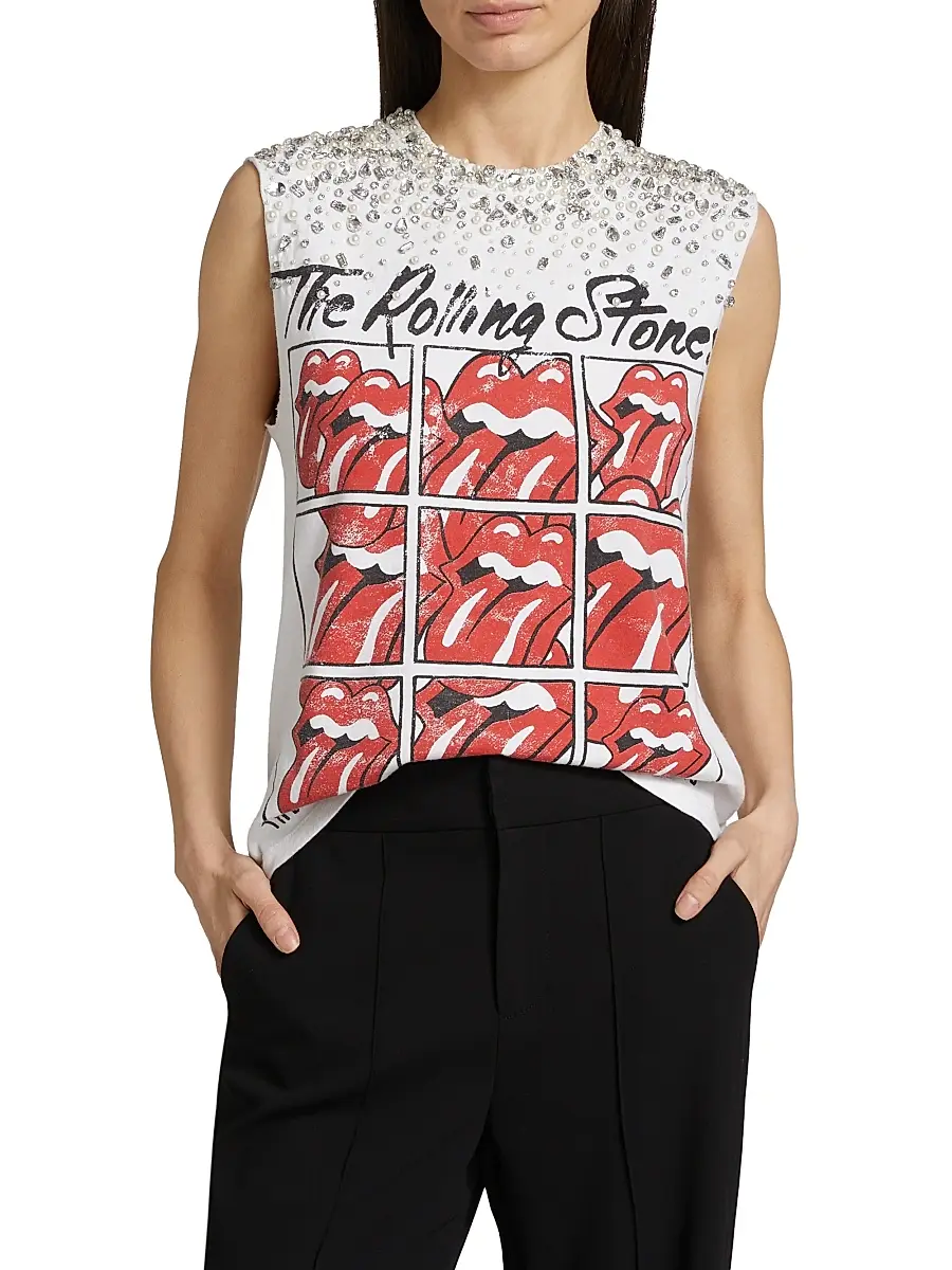 Alice + Olivia Women's Micah Embellished Muscle Tank Top | Thumbnail 3
