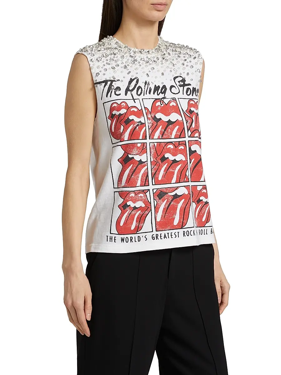 Alice + Olivia Women's Micah Embellished Muscle Tank Top | Thumbnail 4