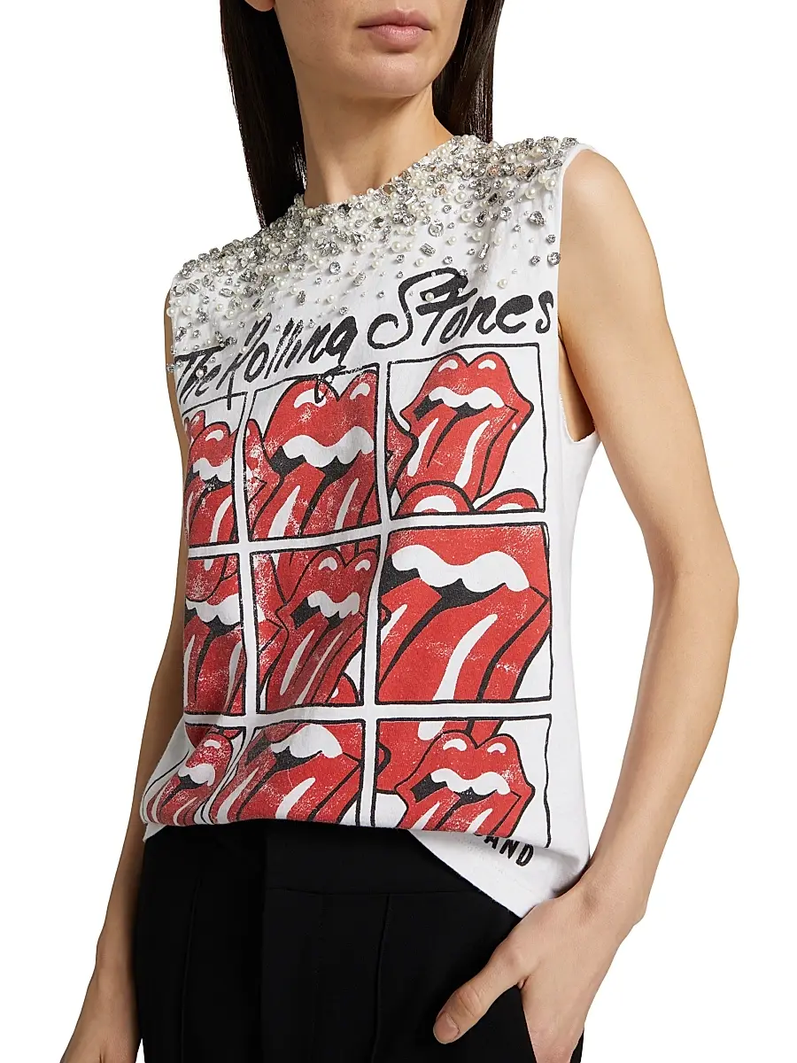 Alice + Olivia Women's Micah Embellished Muscle Tank Top | Thumbnail 6