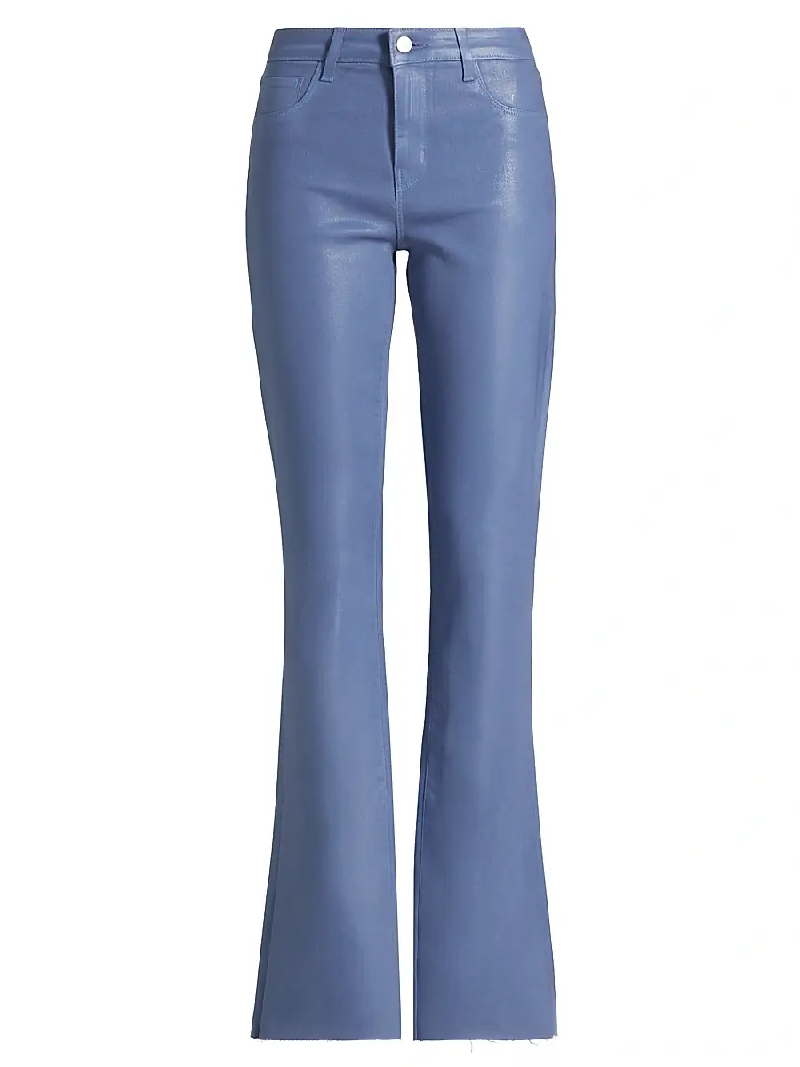 L'Agence Women's Ruth Coated Stretch Flared High-Rise Jeans - Wild Wind Coated - Size 23 | Image 1 L'Agence Women's Ruth Coated Stretch Flared High-Rise Jeans - Wild Wind Coated - Size 23 | Image 1