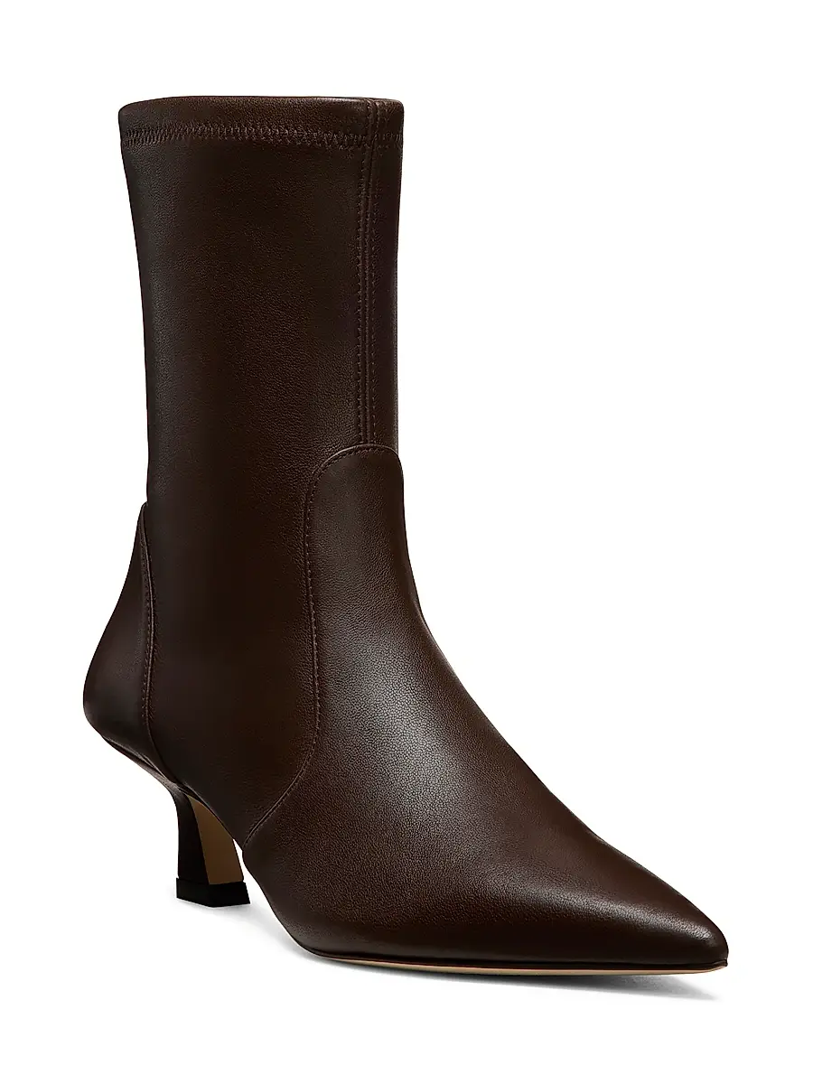 Stuart Weitzman Women's Vinnie 50MM Leather Boots | Thumbnail 2 Stuart Weitzman Women's Vinnie 50MM Leather Boots | Thumbnail 2