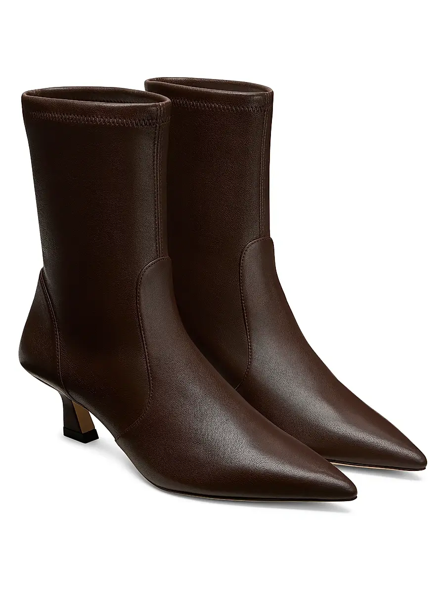 Stuart Weitzman Women's Vinnie 50MM Leather Boots | Thumbnail 4 Stuart Weitzman Women's Vinnie 50MM Leather Boots | Thumbnail 4