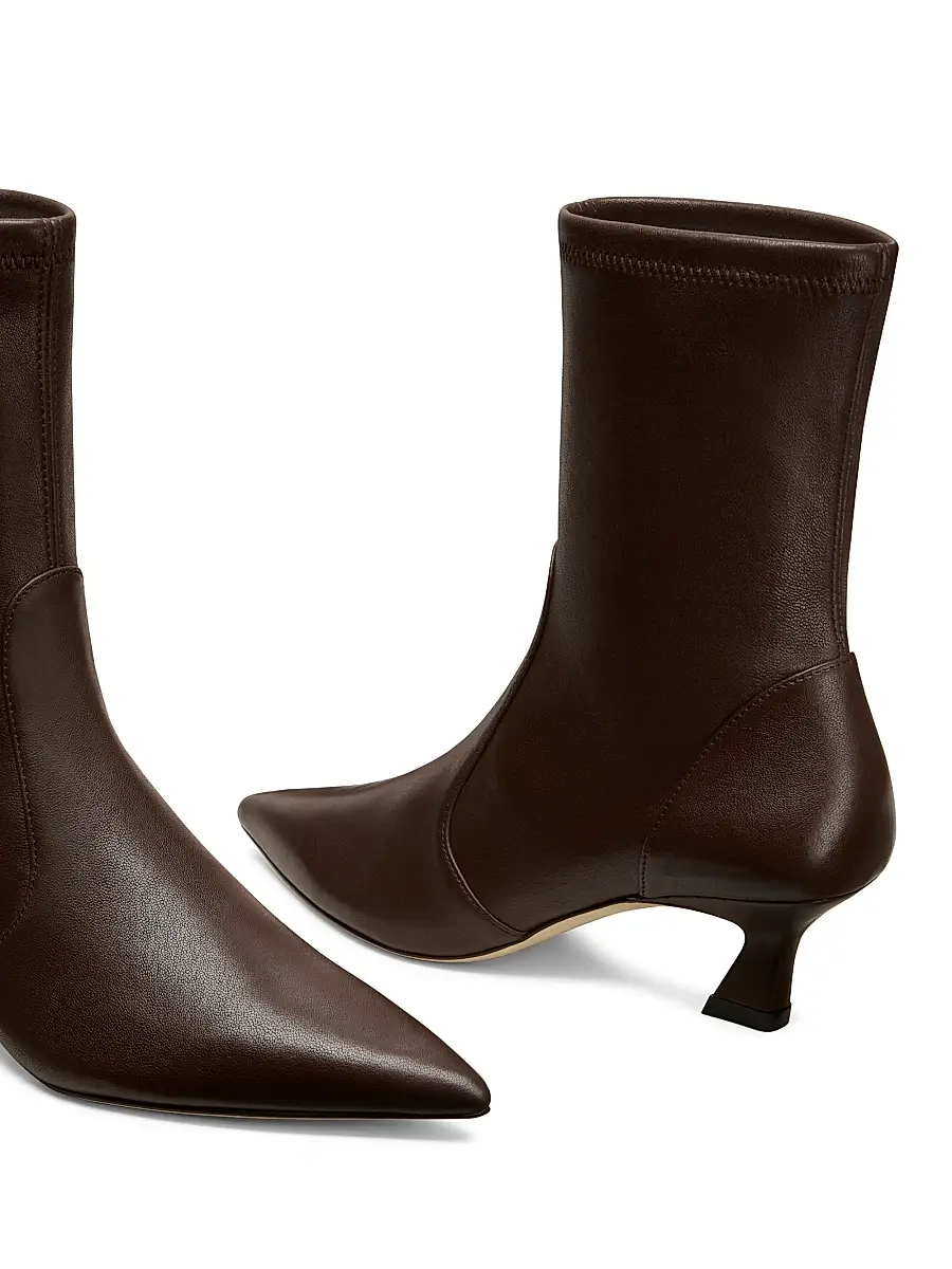 Stuart Weitzman Women's Vinnie 50MM Leather Boots | Thumbnail 5 Stuart Weitzman Women's Vinnie 50MM Leather Boots | Thumbnail 5