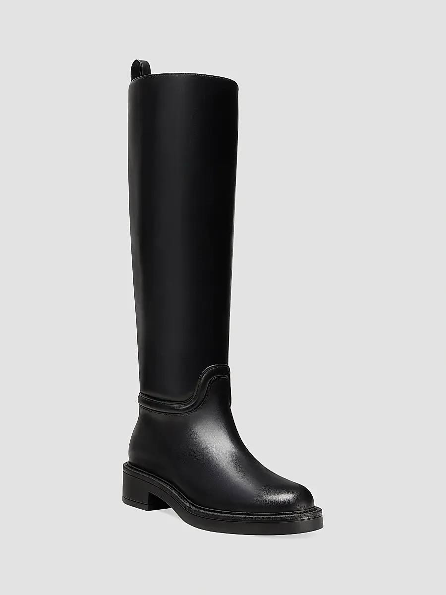 Stuart Weitzman Women's Celia Leather Riding Boots | Thumbnail 2