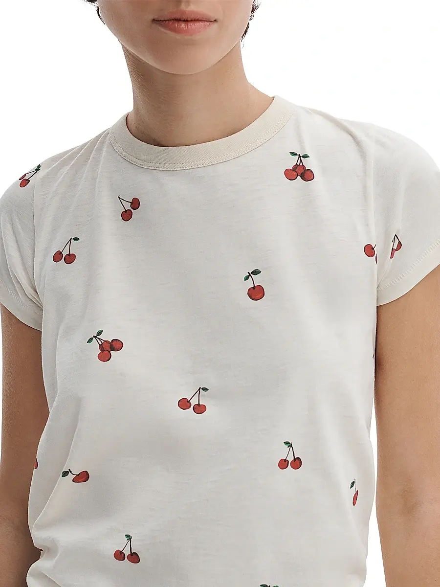 rag & bone Women's All Over Cherry T-Shirt | Thumbnail 5