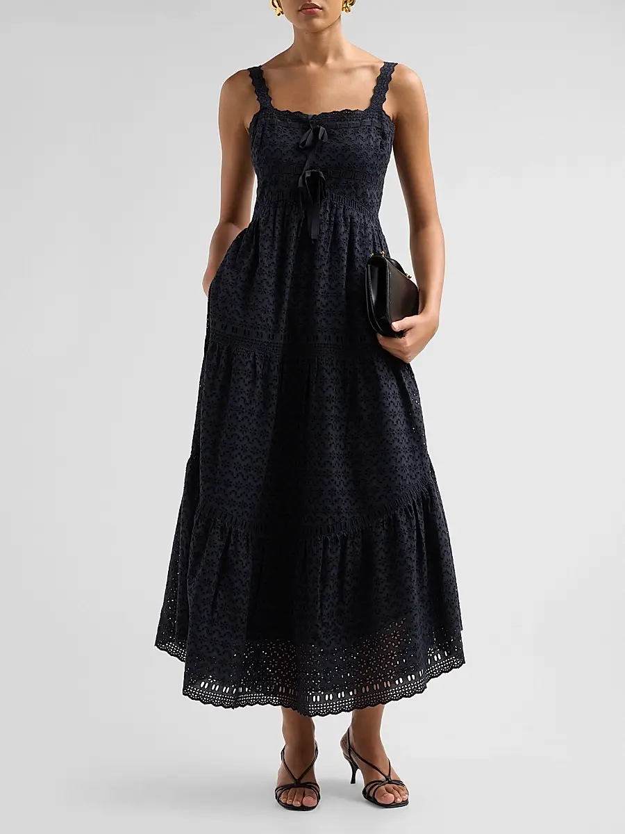 Ulla Johnson Women's Constance Cotton Midi Dress | Thumbnail 2