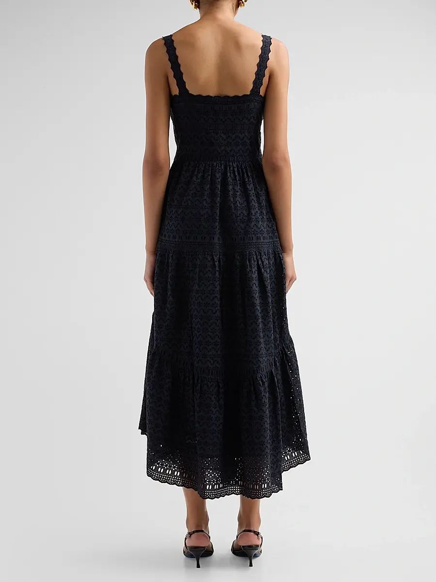 Ulla Johnson Women's Constance Cotton Midi Dress | Thumbnail 3