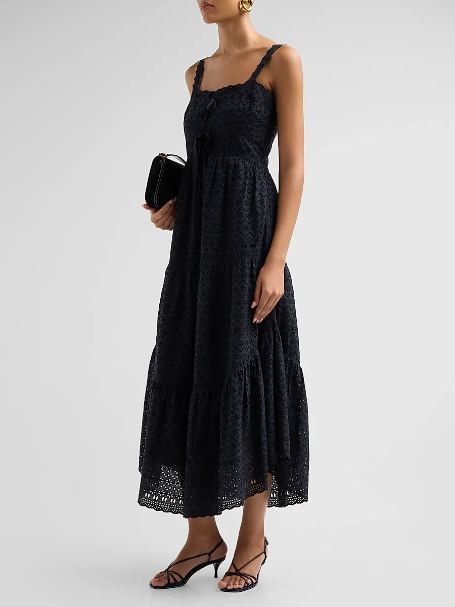 Ulla Johnson Women's Constance Cotton Midi Dress | Thumbnail 4