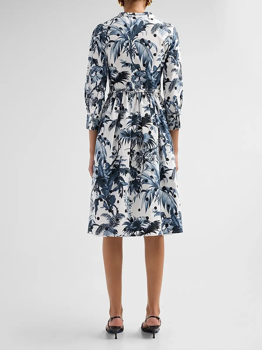 Oscar de la Renta Women's Printed Midi Shirtdress | Thumbnail 3