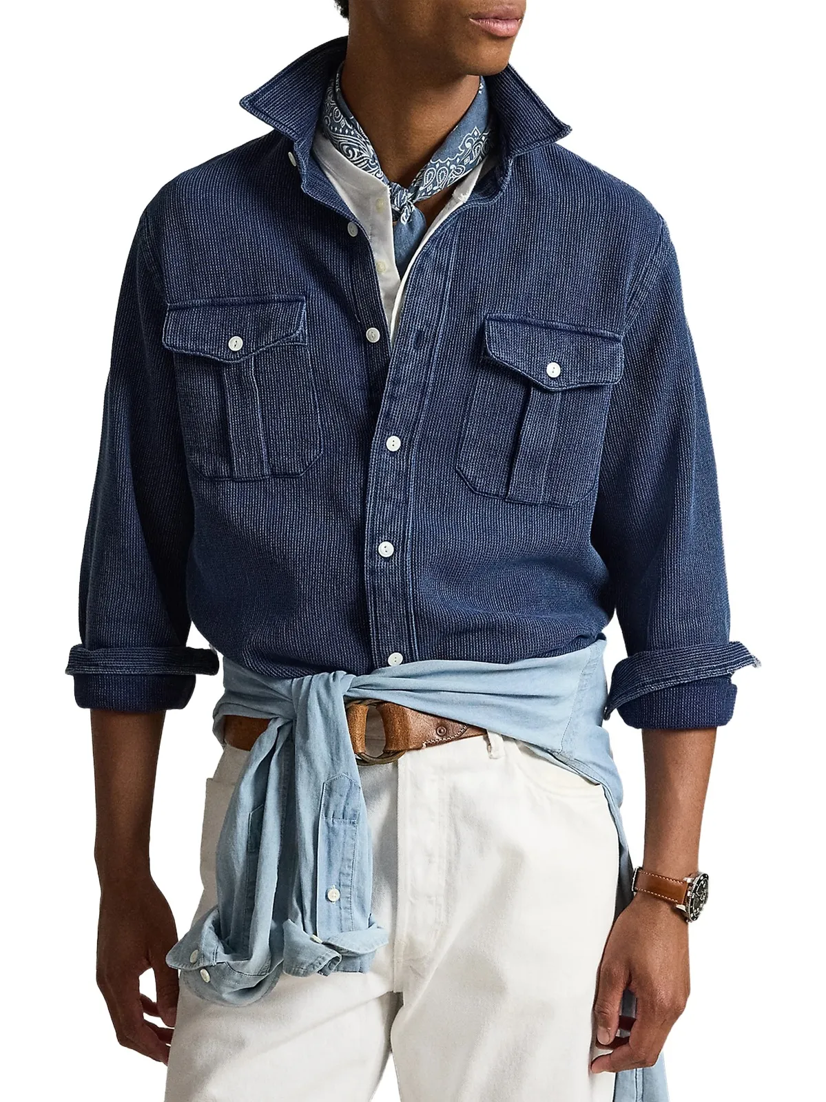 Polo Ralph Lauren Men's Classic-Fit Indigo-Dyed Workshirt