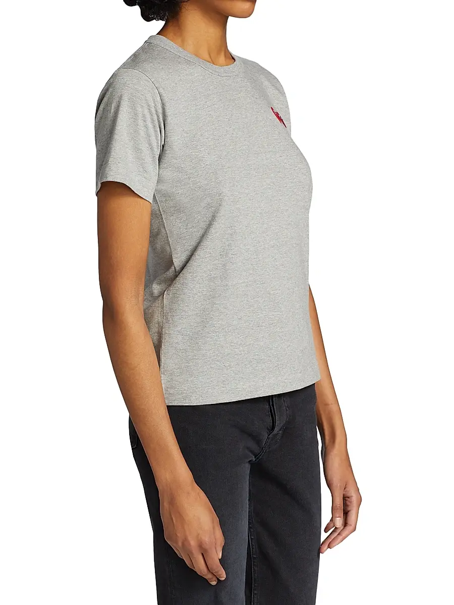 Comme des Garçons PLAY Women's Double Heart T-Shirt | Thumbnail 4