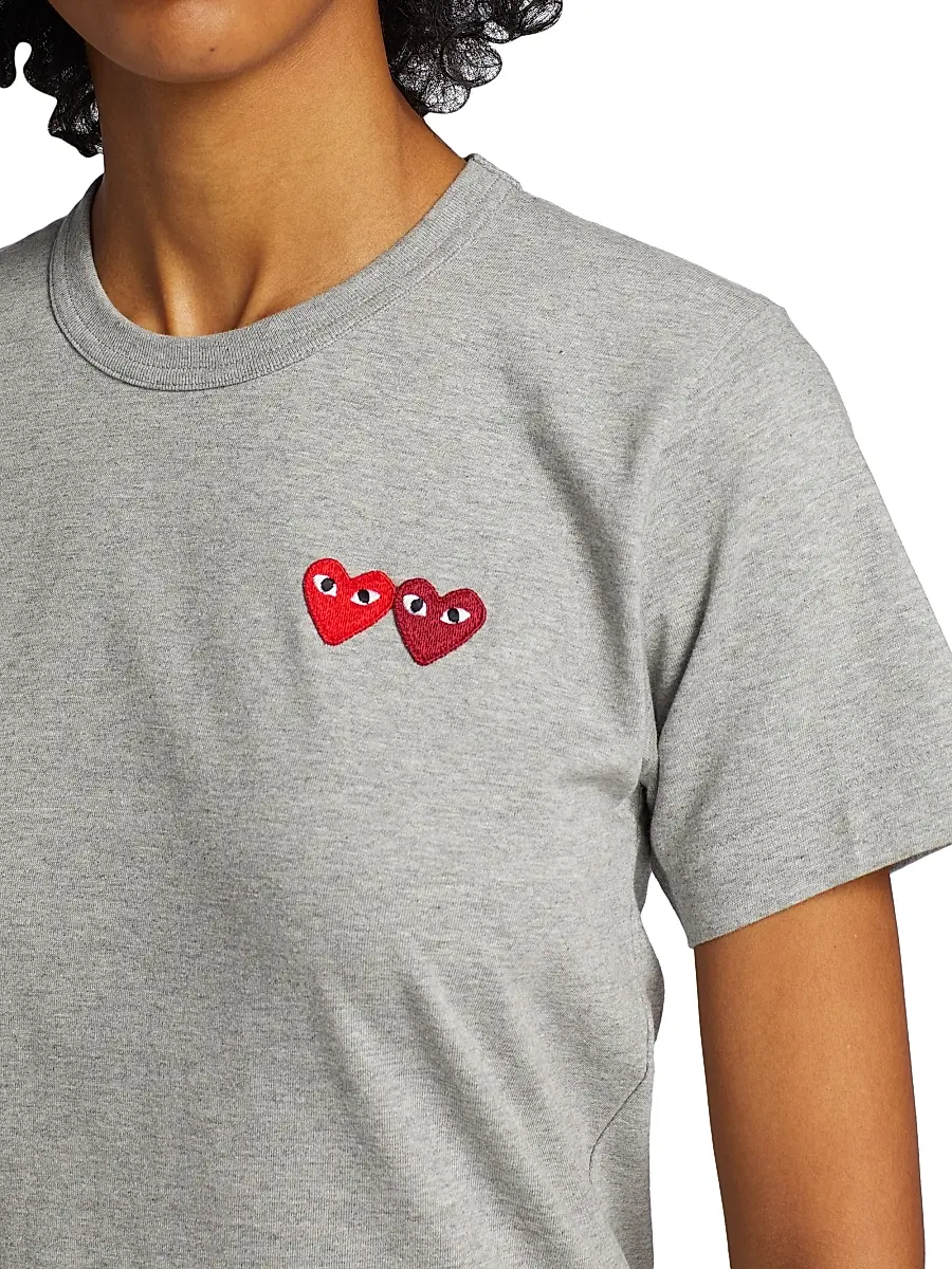 Comme des Garçons PLAY Women's Double Heart T-Shirt | Thumbnail 6