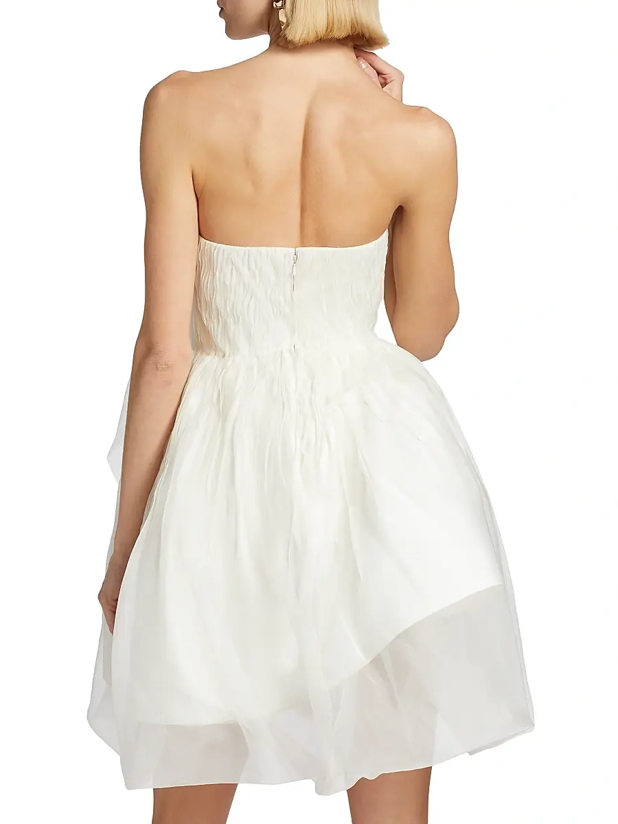 Danielle Frankel Women's Lottie Organza Petal Minidress | Thumbnail 5