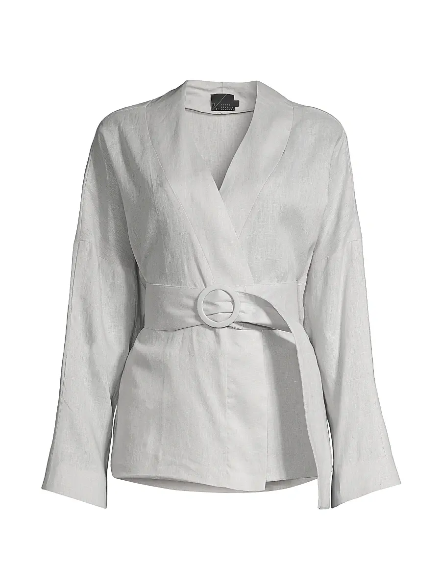Undra Celeste Women's Belted Wrap Jacket | Image 1 Undra Celeste Women's Belted Wrap Jacket | Image 1