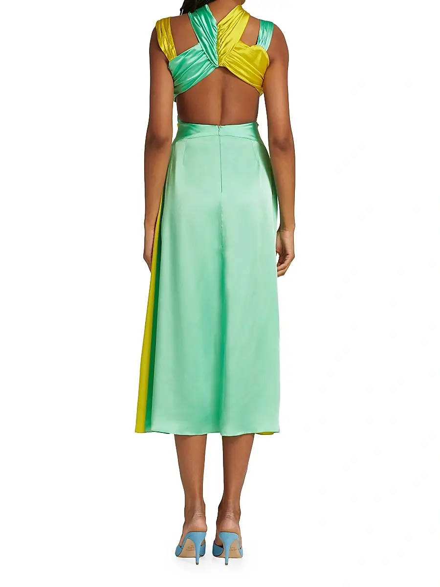 Halpern Women's Colorblocked Midi-Dress | Thumbnail 5 Halpern Women's Colorblocked Midi-Dress | Thumbnail 5