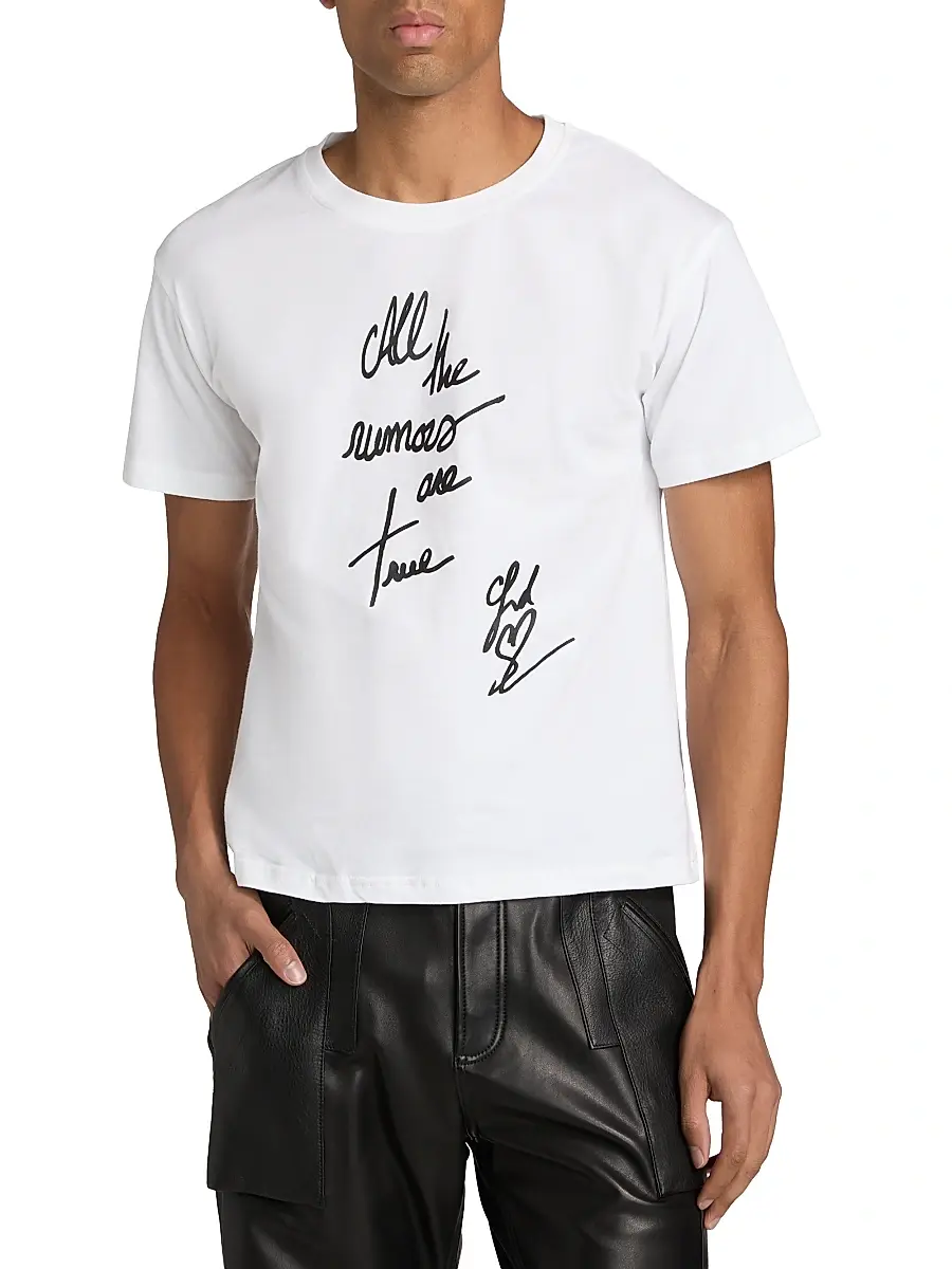 Ludovic de Saint Sernin Men's All the Rumors Are True T-Shirt | Thumbnail 3 Ludovic de Saint Sernin Men's All the Rumors Are True T-Shirt | Thumbnail 3