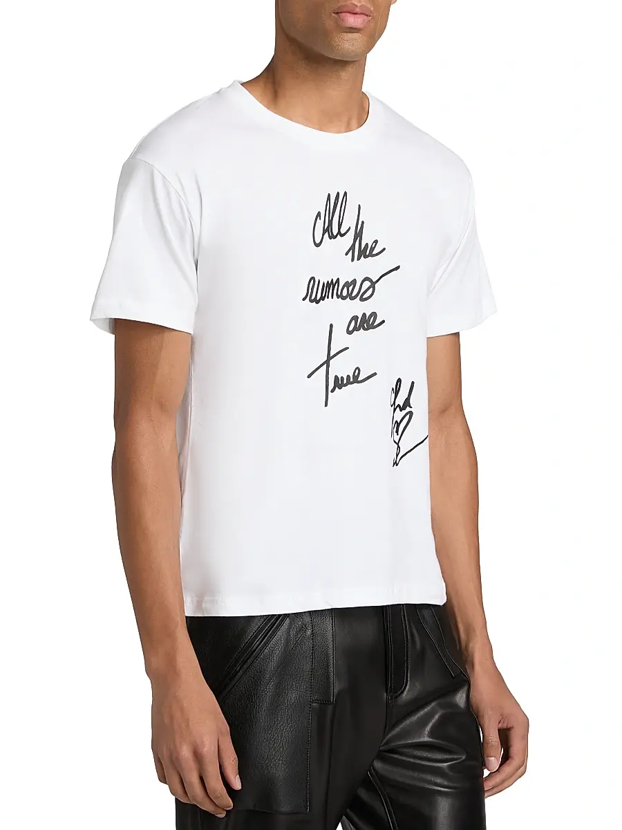 Ludovic de Saint Sernin Men's All the Rumors Are True T-Shirt | Thumbnail 4 Ludovic de Saint Sernin Men's All the Rumors Are True T-Shirt | Thumbnail 4