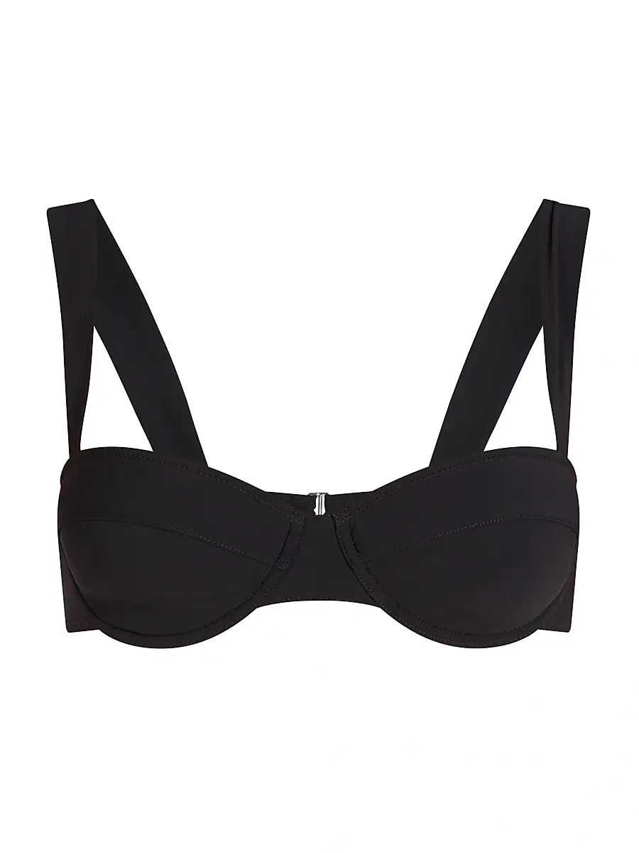 Valimare Women's Athens Balconette Bikini Top - Black | Image 1 Valimare Women's Athens Balconette Bikini Top - Black | Image 1