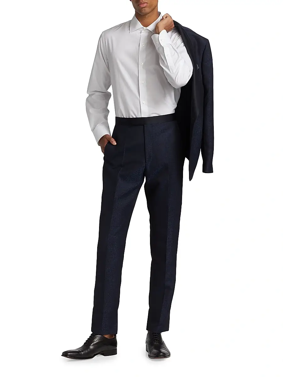 Saks Fifth Avenue Men's COLLECTION Micro Tonal Dot Dress Shirt | Thumbnail 2 Saks Fifth Avenue Men's COLLECTION Micro Tonal Dot Dress Shirt | Thumbnail 2