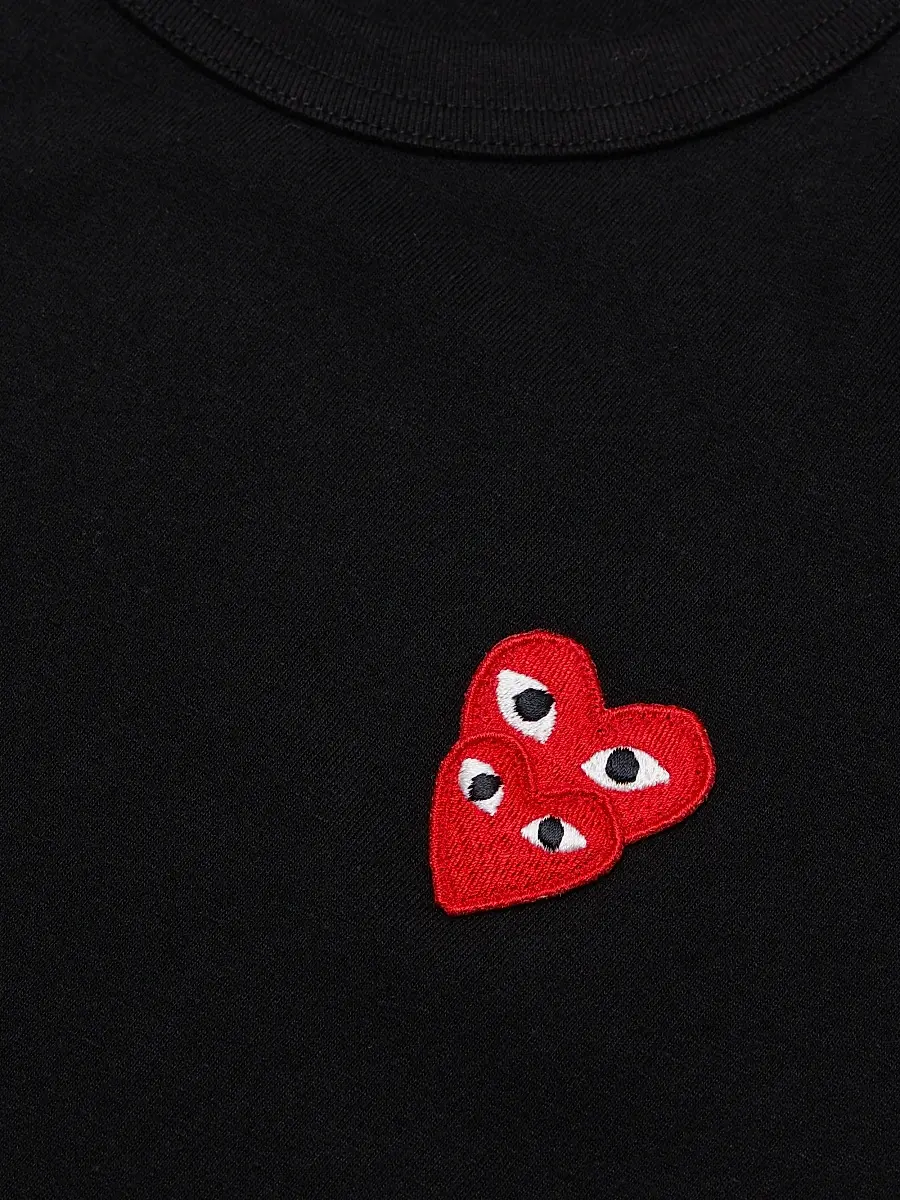 Comme des Garçons PLAY Men Play Double Heart T-Shirt | Thumbnail 6 Comme des Garçons PLAY Men Play Double Heart T-Shirt | Thumbnail 6