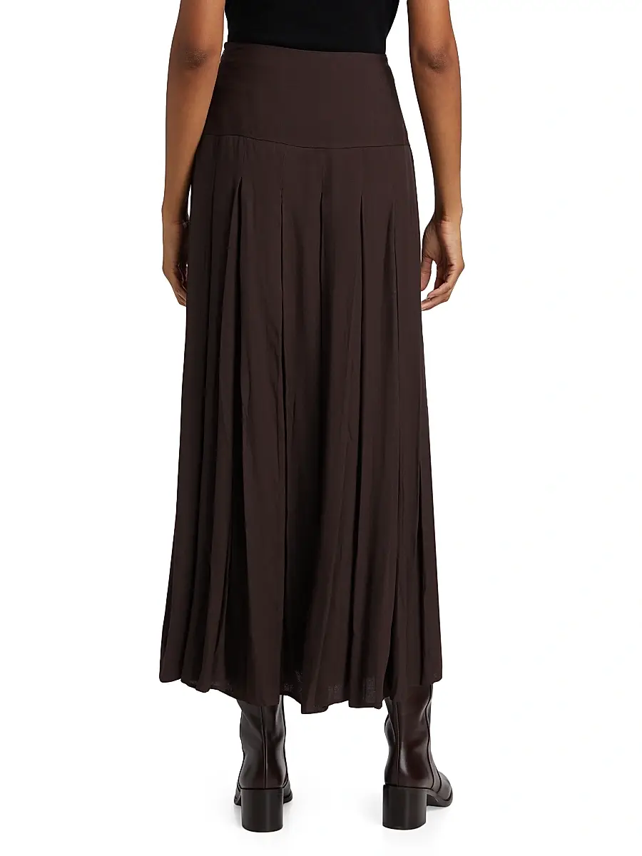 Reformation Women's Nancy Pleated Midi-Skirt | Thumbnail 5