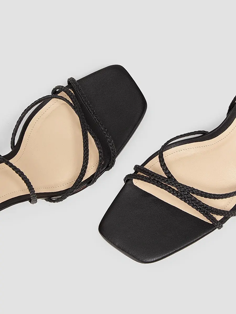 22élevé Women's 70MM Braided Leather Sandals | Thumbnail 4