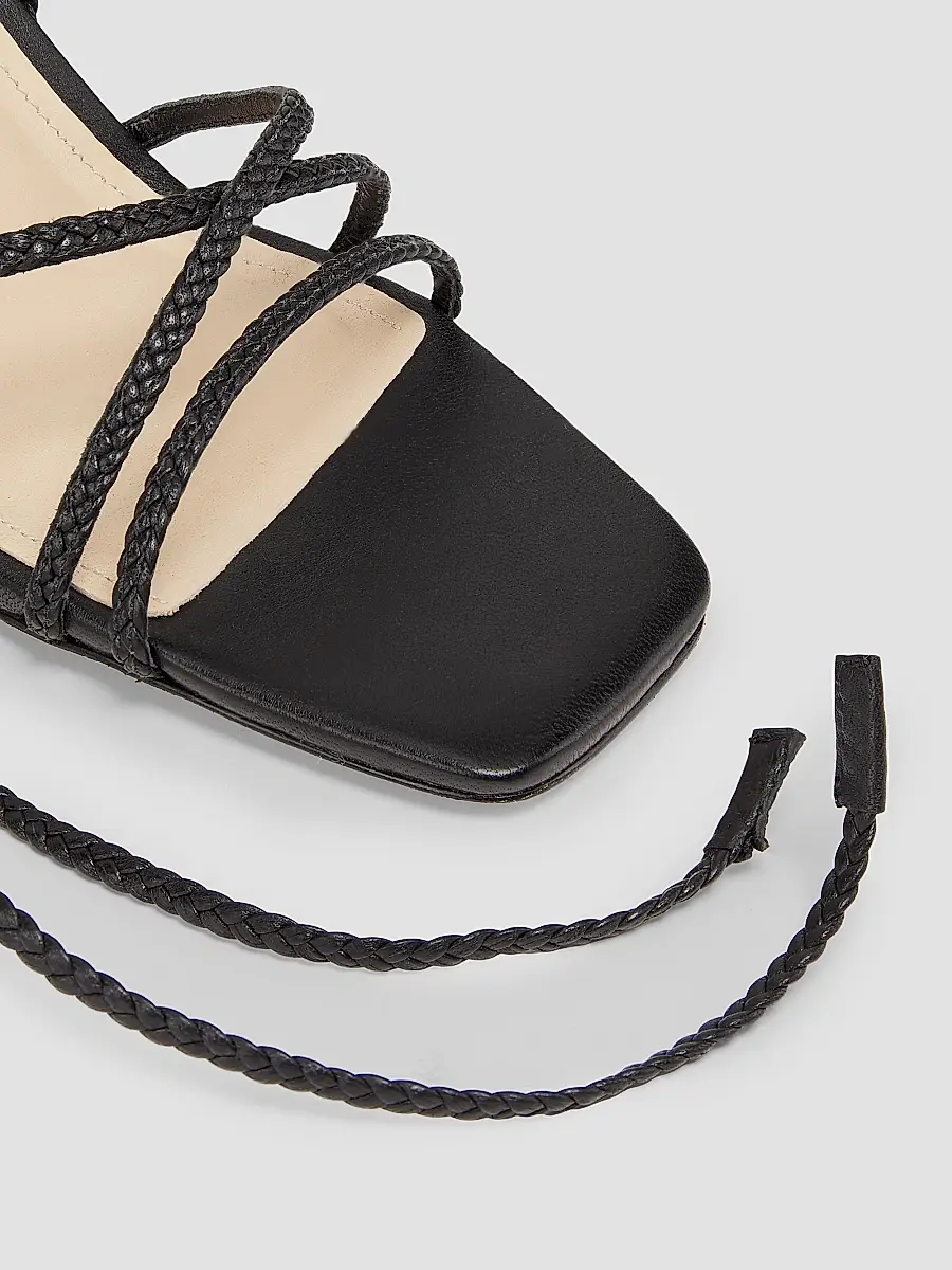 22élevé Women's 70MM Braided Leather Sandals | Thumbnail 6