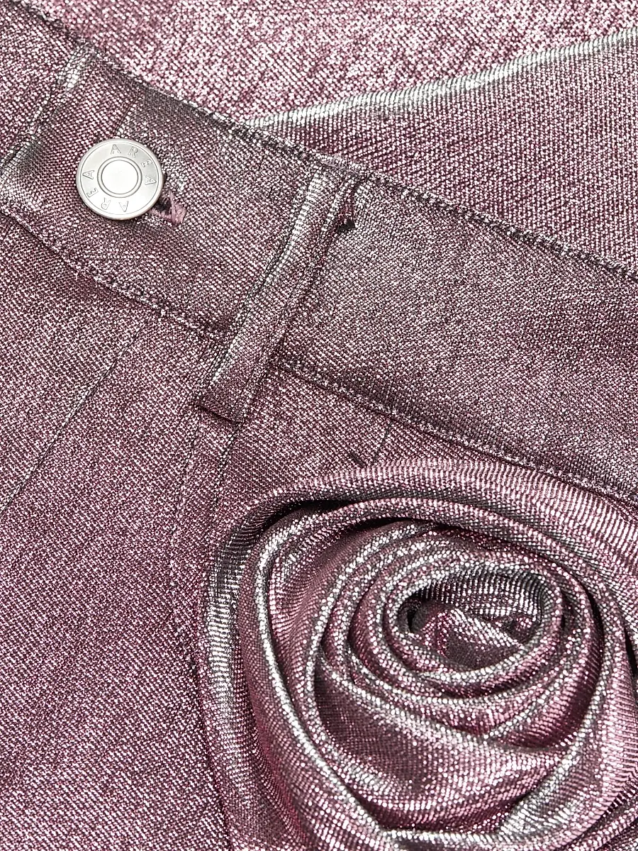 AREA Women's Stretch-Lamé Rosette Leggings | Thumbnail 7 AREA Women's Stretch-Lamé Rosette Leggings | Thumbnail 7