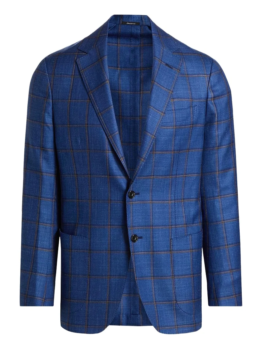 Men's Plaid Wool-Blend Sport Coat