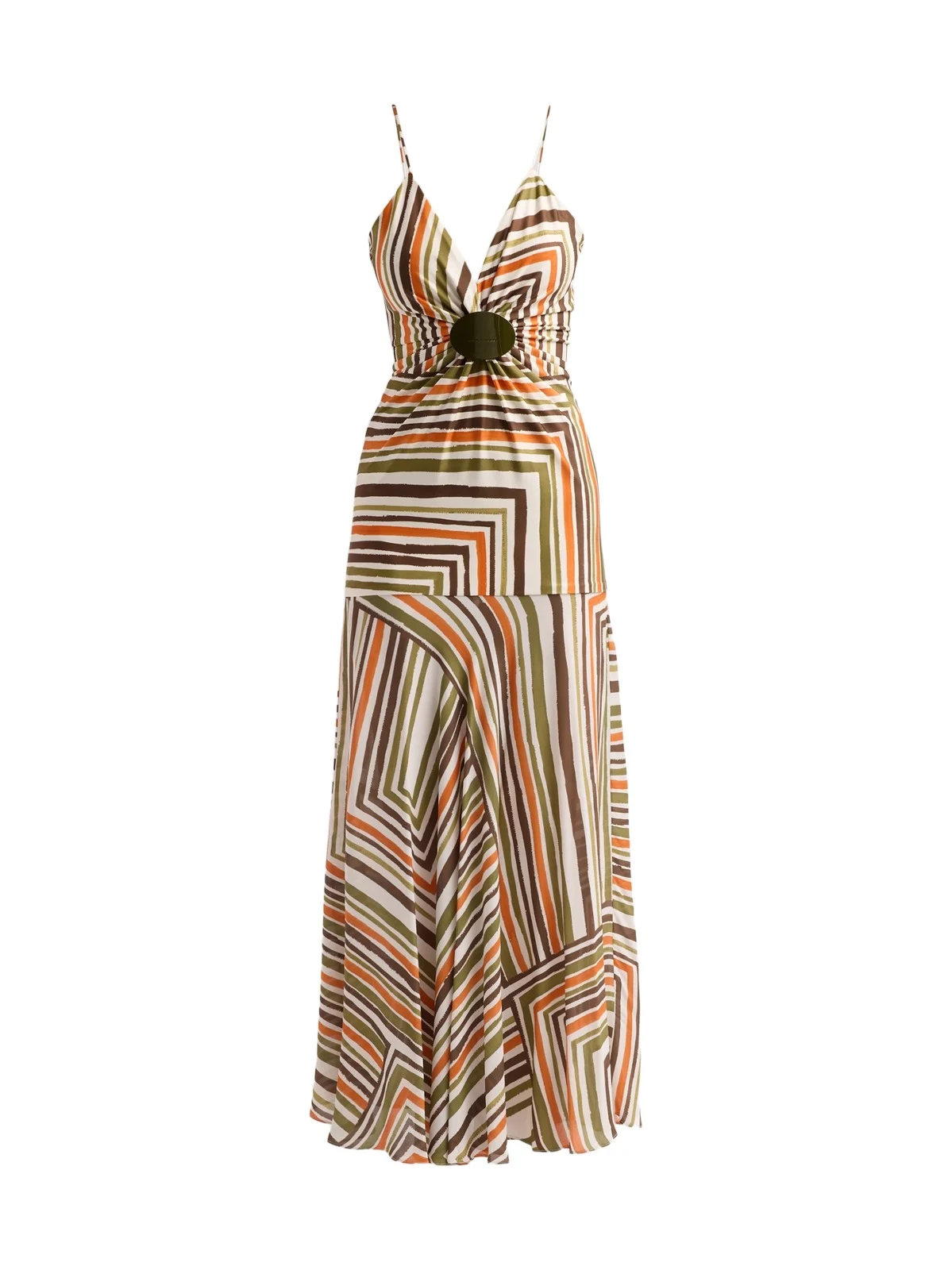 Women's Emeli Abstract-Print Ruched Maxi Dress Women's Emeli Abstract-Print Ruched Maxi Dress