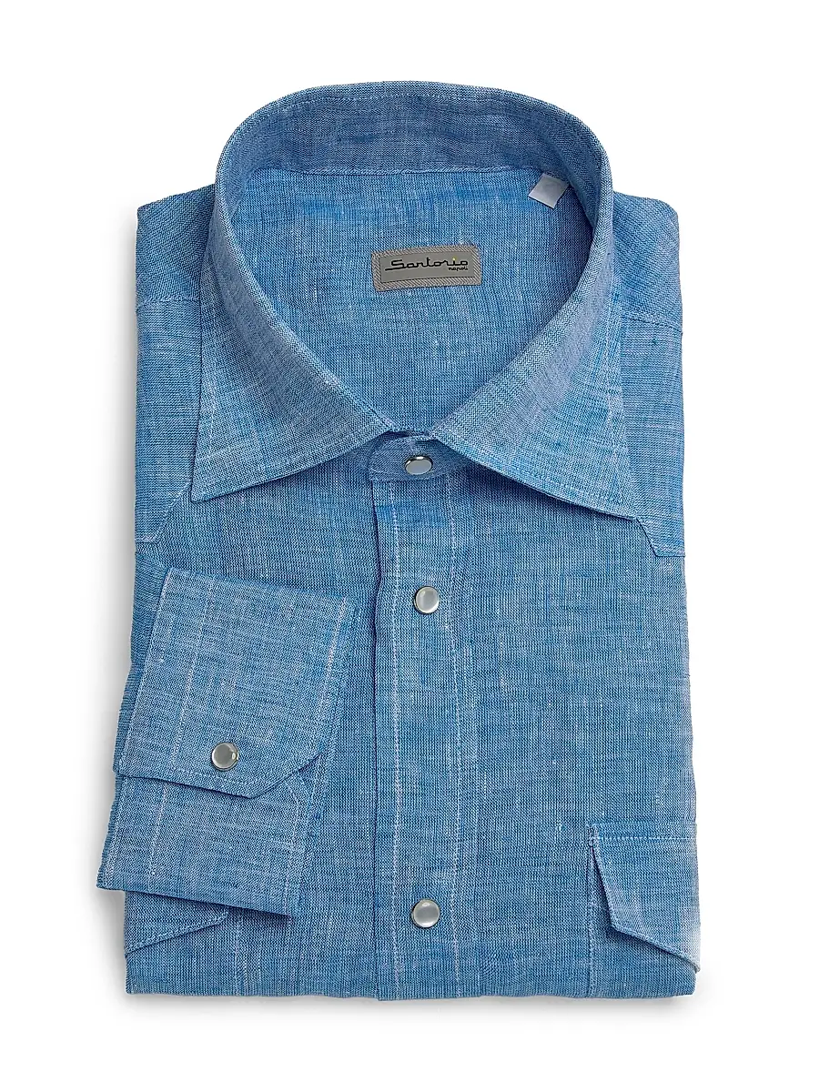 Sartorio Napoli Men's Texas Linen Shirt