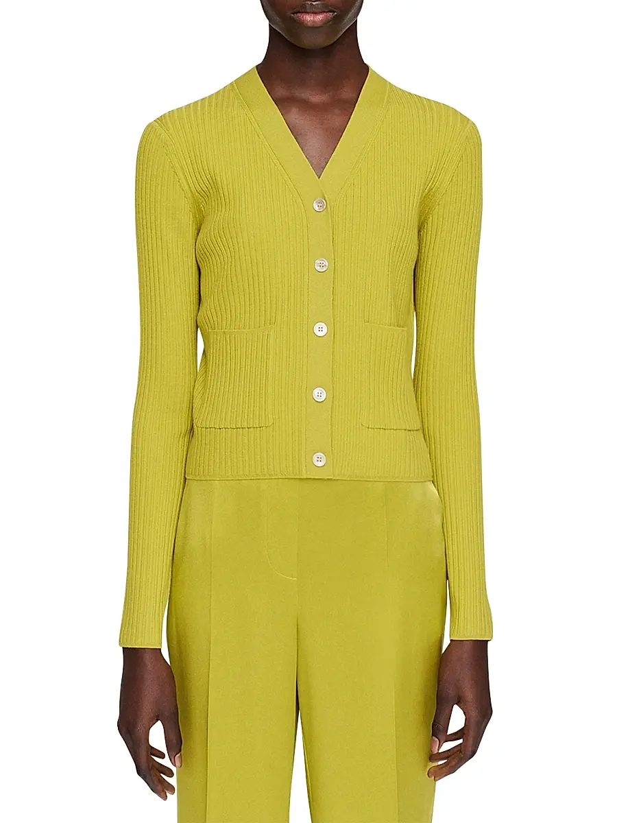 Joseph Women's Merino Wool Ribbed Cardigan | Thumbnail 3 Joseph Women's Merino Wool Ribbed Cardigan | Thumbnail 3