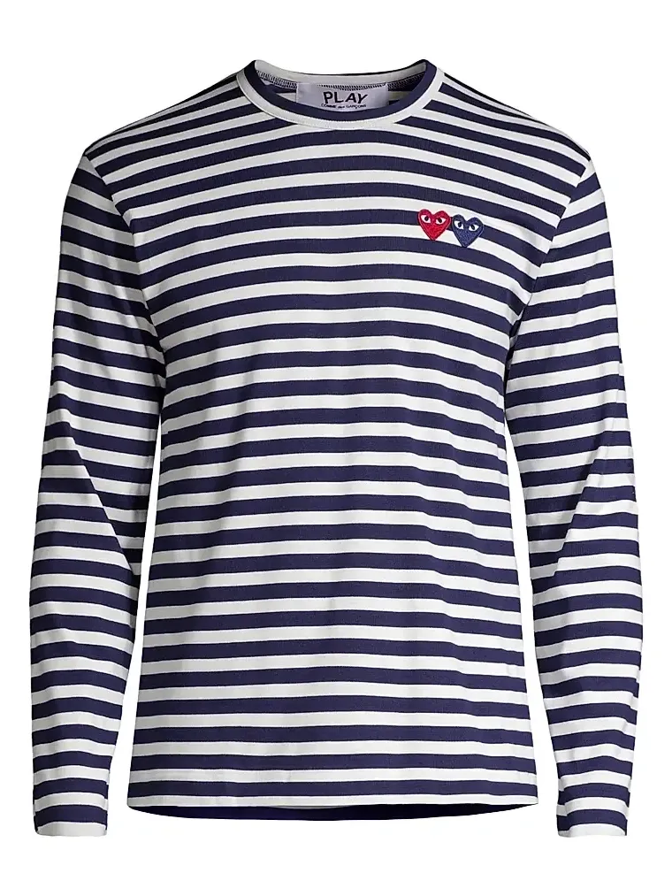 Comme des Garçons PLAY Men Two Hearts Cotton T-Shirt