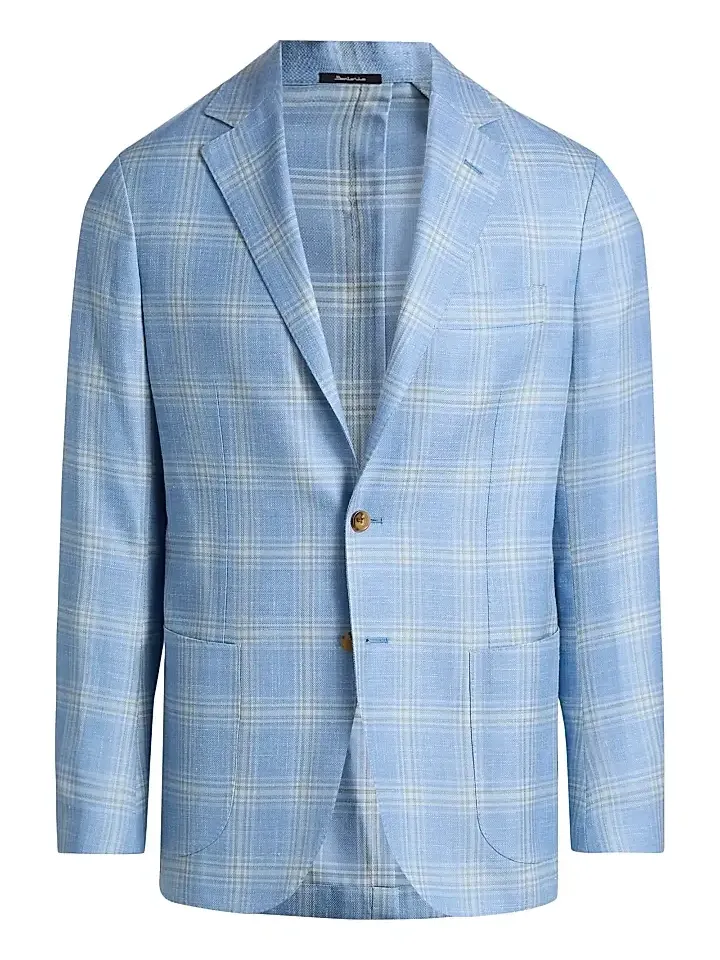 Men's Plaid Wool-Blend Sport Coat