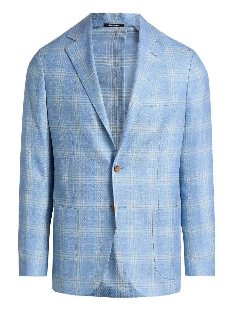 Men's Plaid Wool-Blend Sport Coat