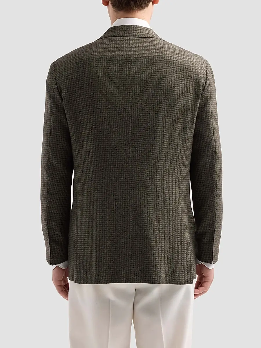 Kiton Men's Houndstooth Cashmere Sport Coat | Thumbnail 3 Kiton Men's Houndstooth Cashmere Sport Coat | Thumbnail 3