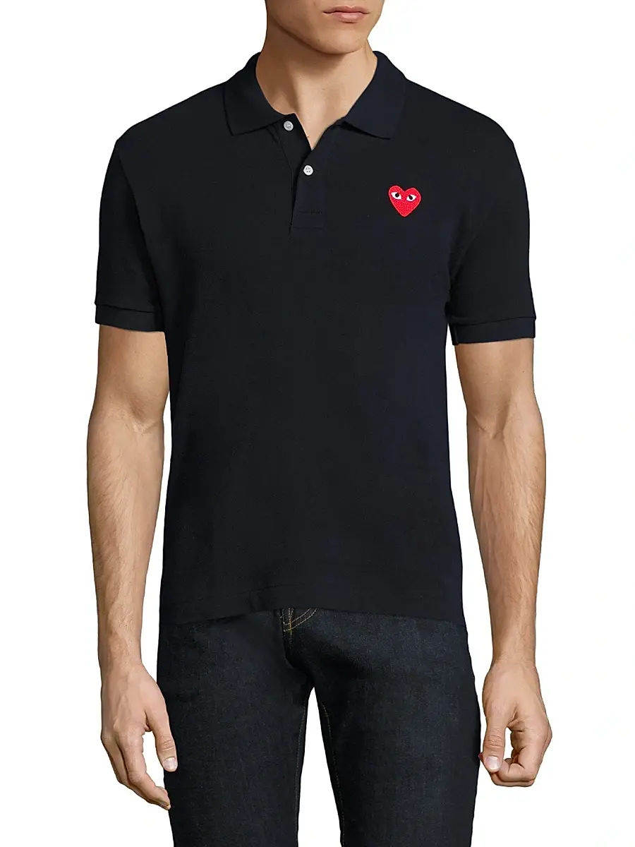 Comme des Garçons PLAY Men Heart Applique Polo | Thumbnail 3 Comme des Garçons PLAY Men Heart Applique Polo | Thumbnail 3