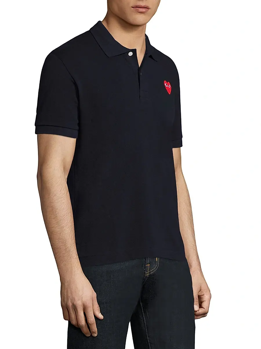 Comme des Garçons PLAY Men Heart Applique Polo | Thumbnail 4 Comme des Garçons PLAY Men Heart Applique Polo | Thumbnail 4